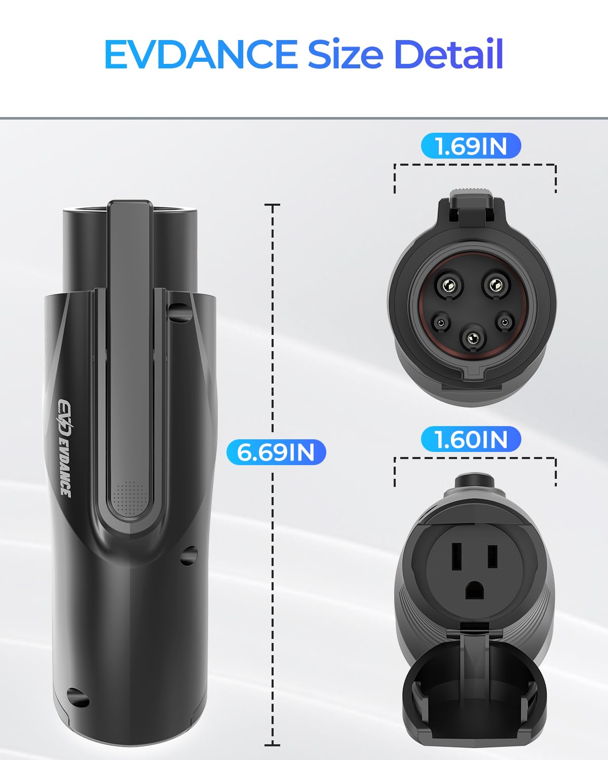 EVDANCE - Adattatore V2L compatibile con Hyundai Ioniq 5 e Ioniq 6, Kia EV6 da 15 Amp da veicolo a adattatore di ricarica per esterni