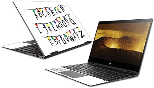 MightySkins - Skin compatible con HP Envy x360 Convertible 13" (2018), diseño de alfabeto extraño, protector de vinilo, duradero y único, fácil de