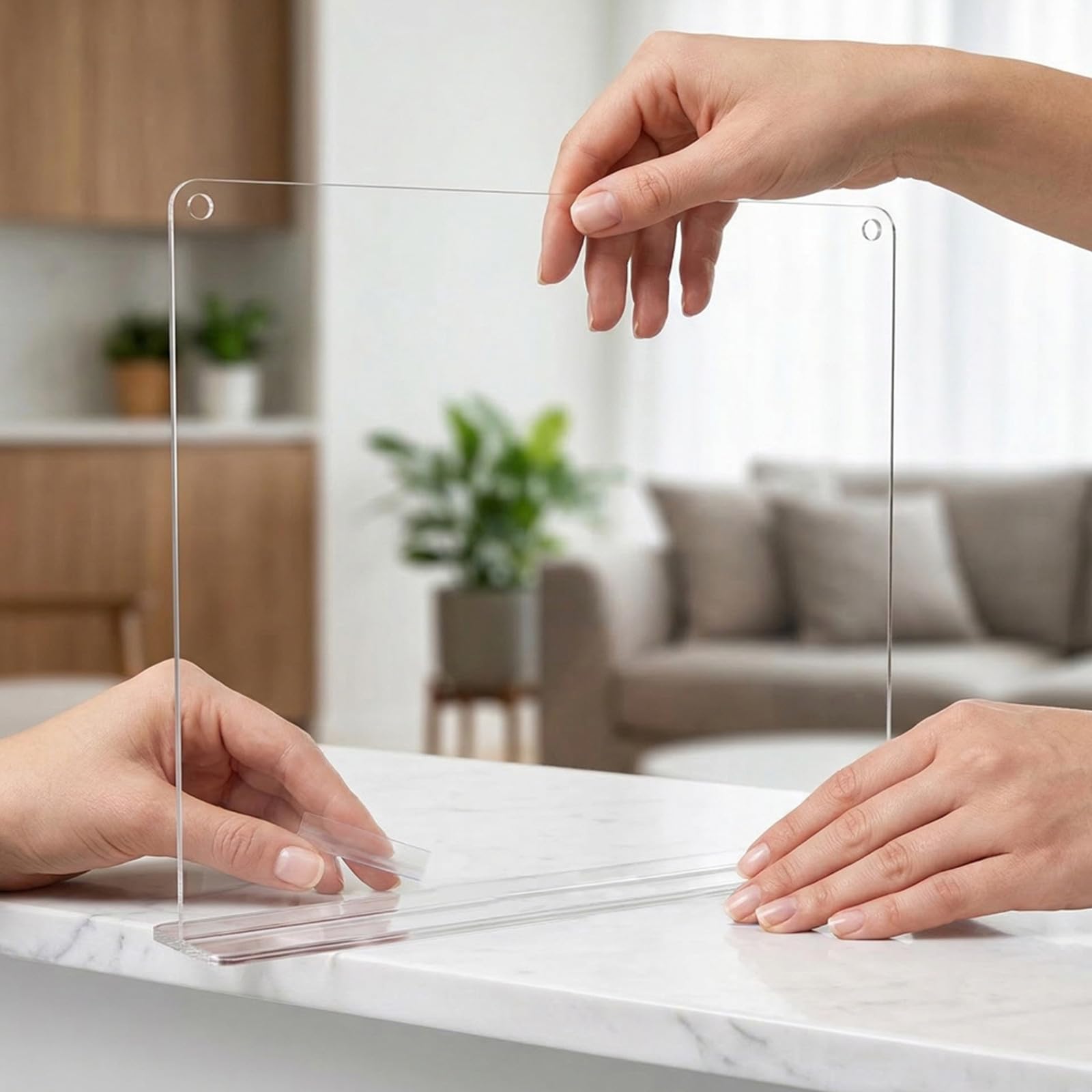 Angoily Separadores Transparentes de Acrílico para Armario 4 Piezas con Cinta Adhesiva, Organizadores Multifuncionales para Estantes en Hogar y Closets, Instalación Sencilla