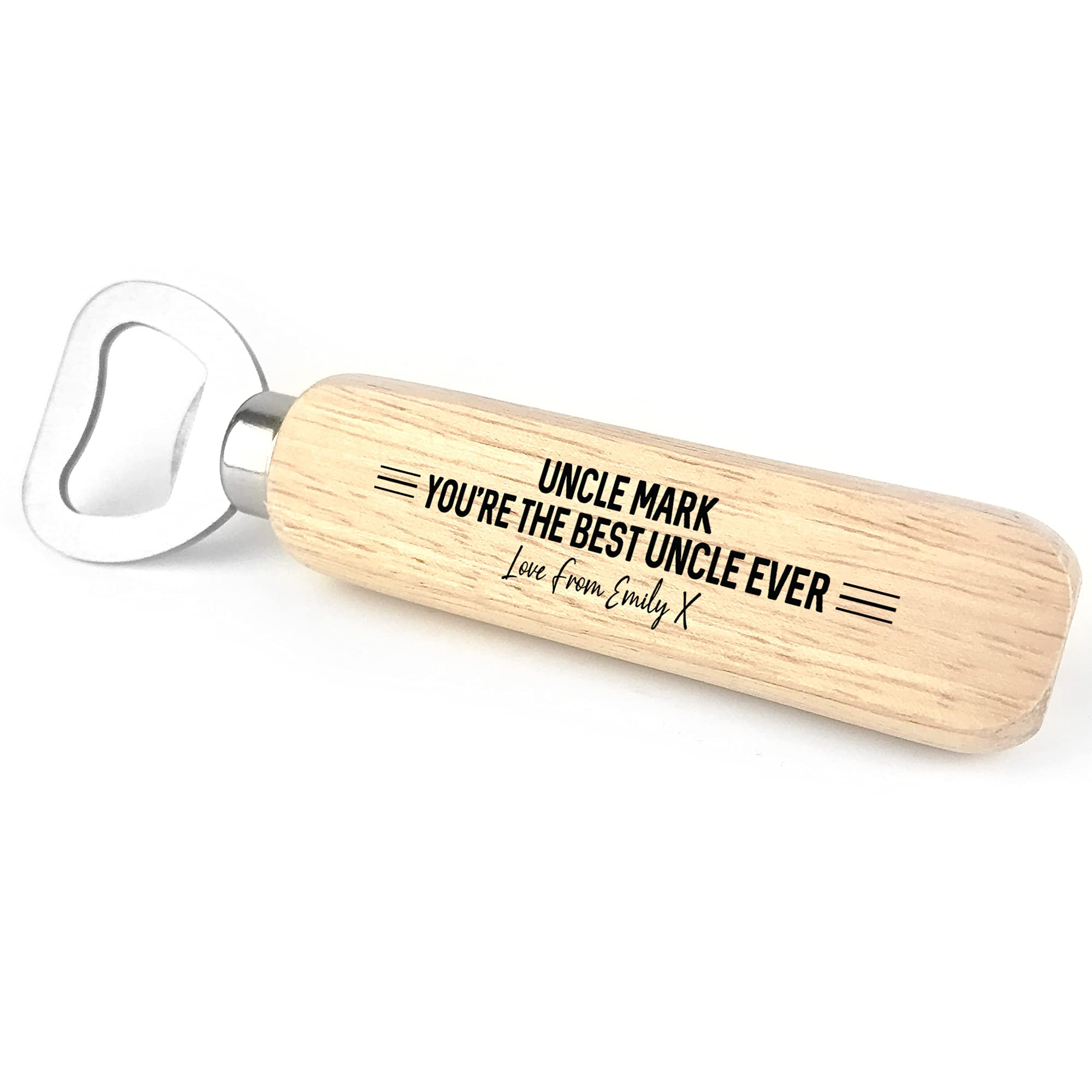 Novelty Uncle Gift for Birthday Christmas Personalised Bottle Opener Gift for Him