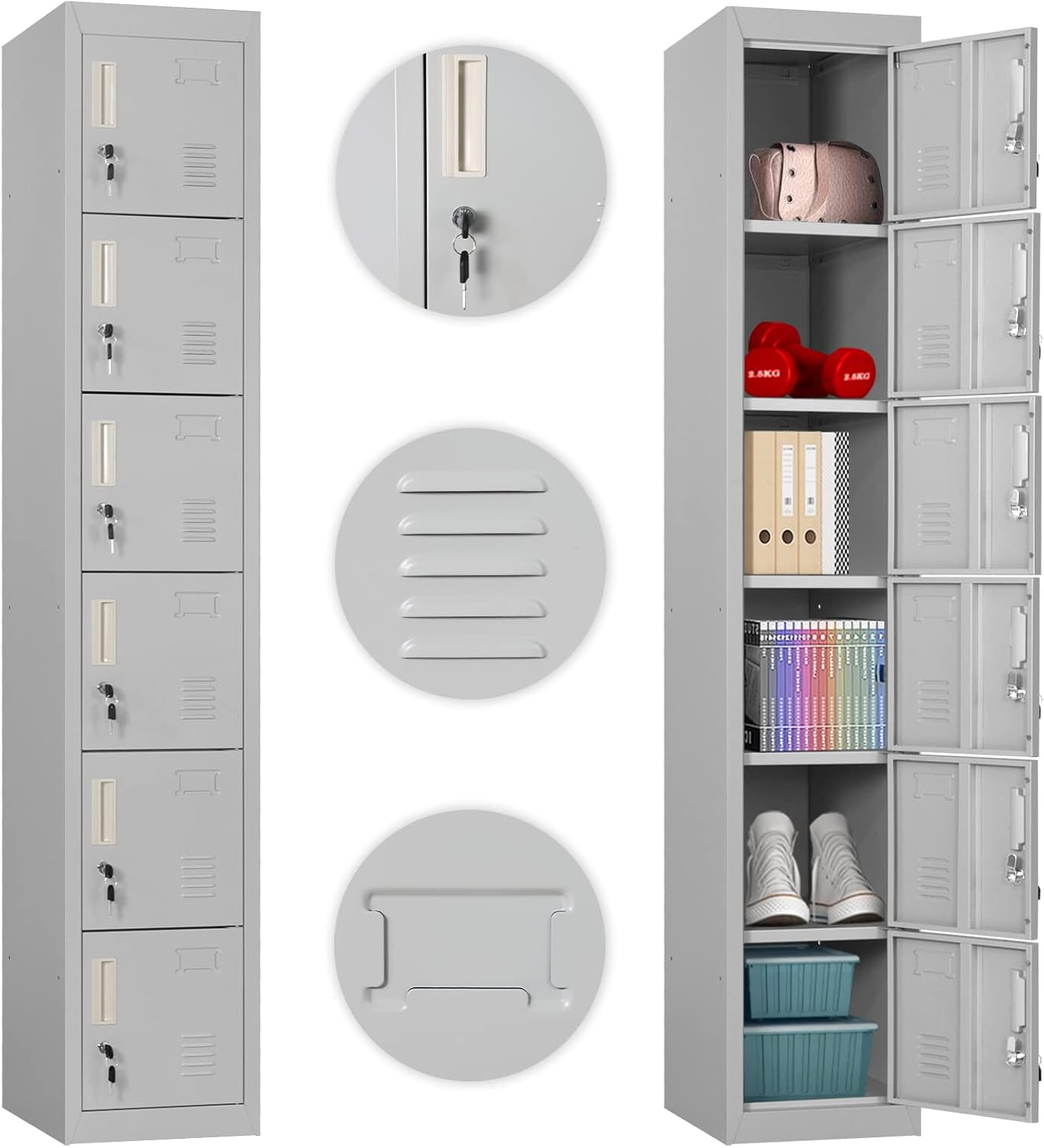 INTERGREAT Metal Locker for Office Storage Locker