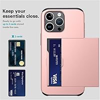 Vista 5 de Funda para iPhone 11, funda tipo cartera con ranura oculta para tarjetas, diseño de doble capa, protección resistente de TPU+PC, funda para teléfono