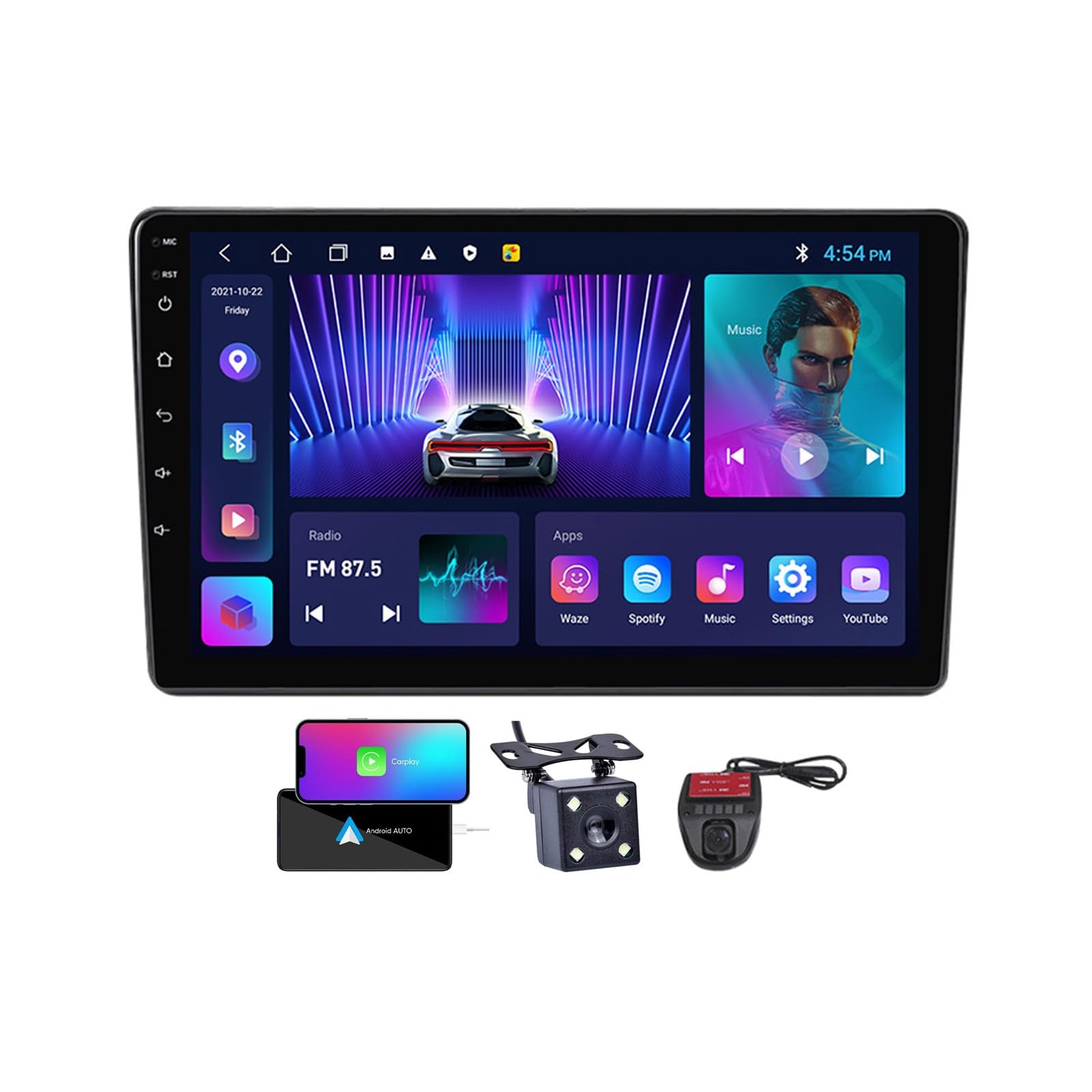 Autoradio Android 13 Citroën Berlingo 2 B9 avec écran tactile CarPlay