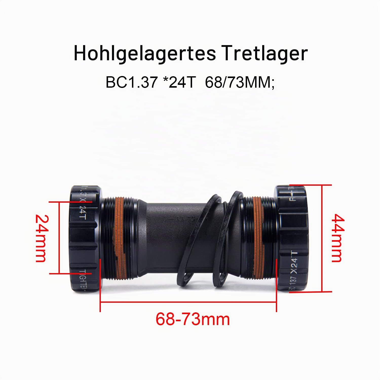BOLANY Fahrrad Kurbelgarnitur 170mm kurbel 104BCD Hollowtech-Kurbelgarnitur 1 Fach Einzelspeed-Rundkettenblatt 34T/36T Zähne MTB Kurbelsatz mit Tretlager
