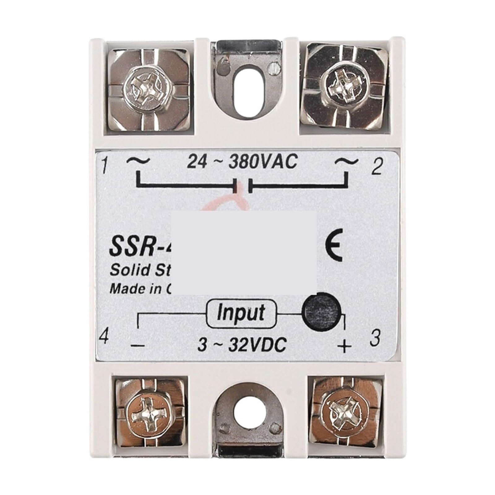 Modulo relè a stato solido SSR-40DA da 12 V, 24 V, 40 A, 3-32 V CC a 24-380 V CA, alimentatore for relè SSR for controllo della temperatura PID