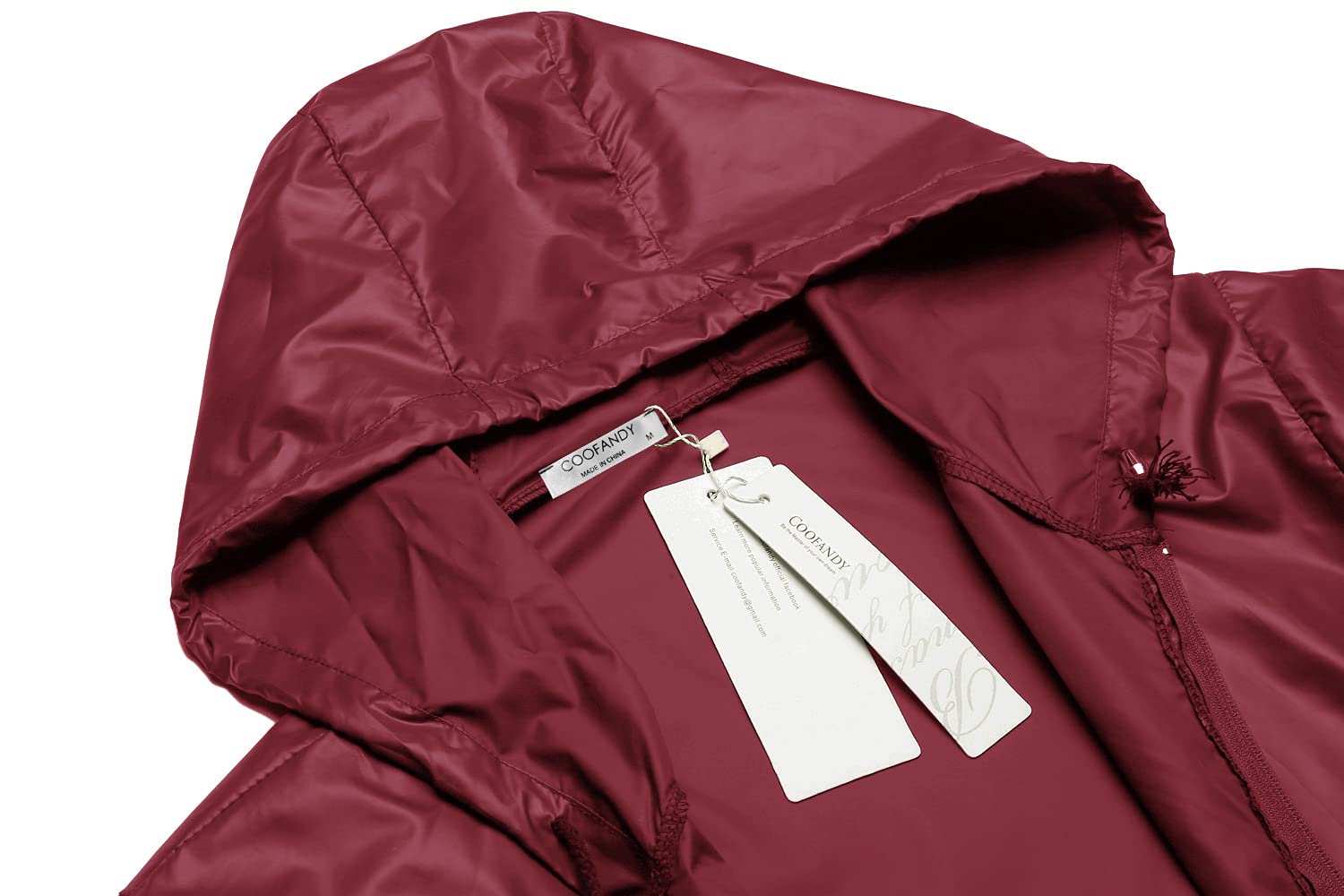 COOFANDY Veste de pluie légère à capuche pour homme - Pour cyclisme, camping, voyage