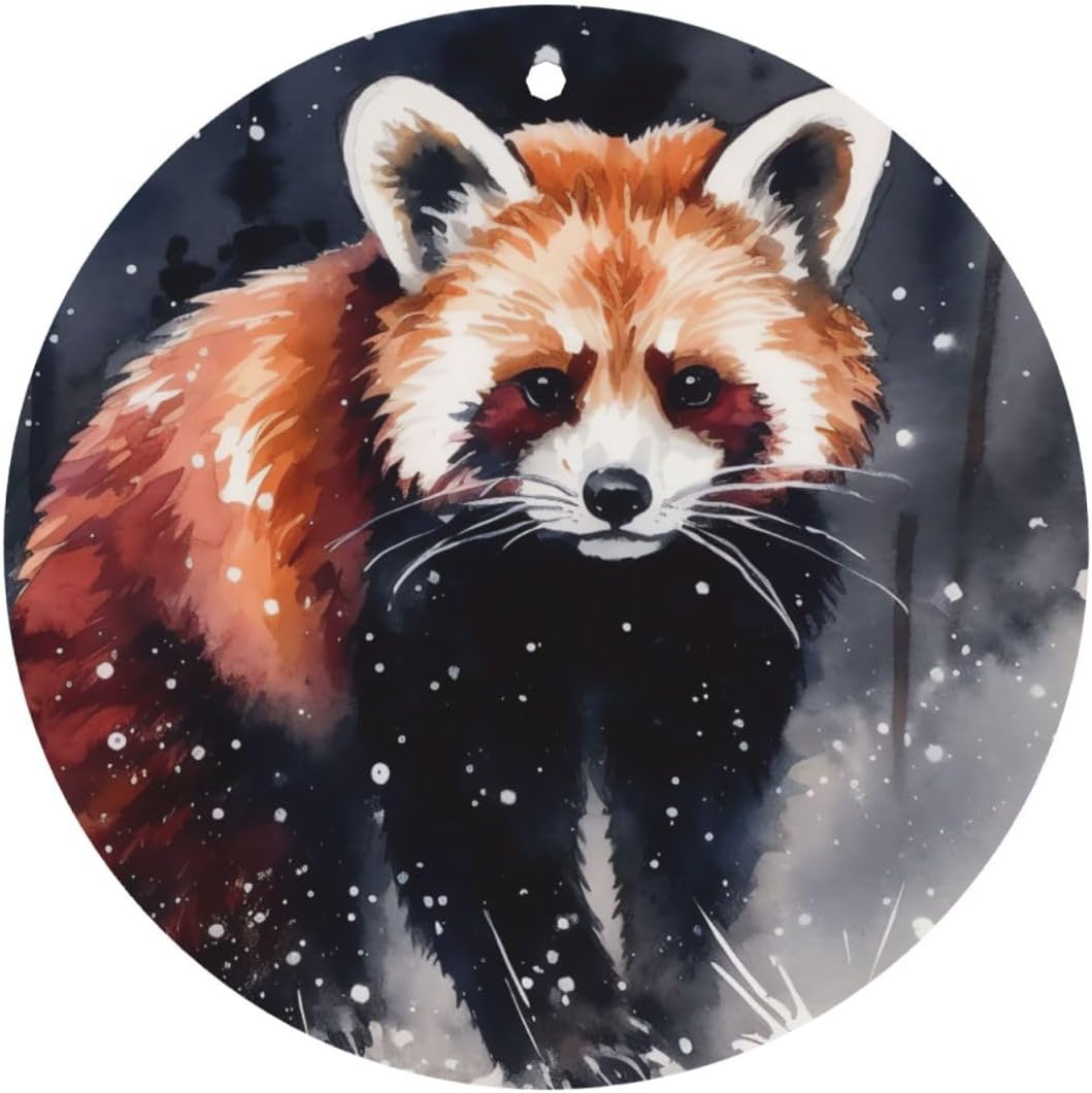 Car Air Freshener 24 PCS Pictures of Red Pandas Hanging Car Air Fresheners Auto Interior Decor Card Freshener Strong Scented Card Lavender Cars Scents for Office Bedroom Close Drawer Round Shape