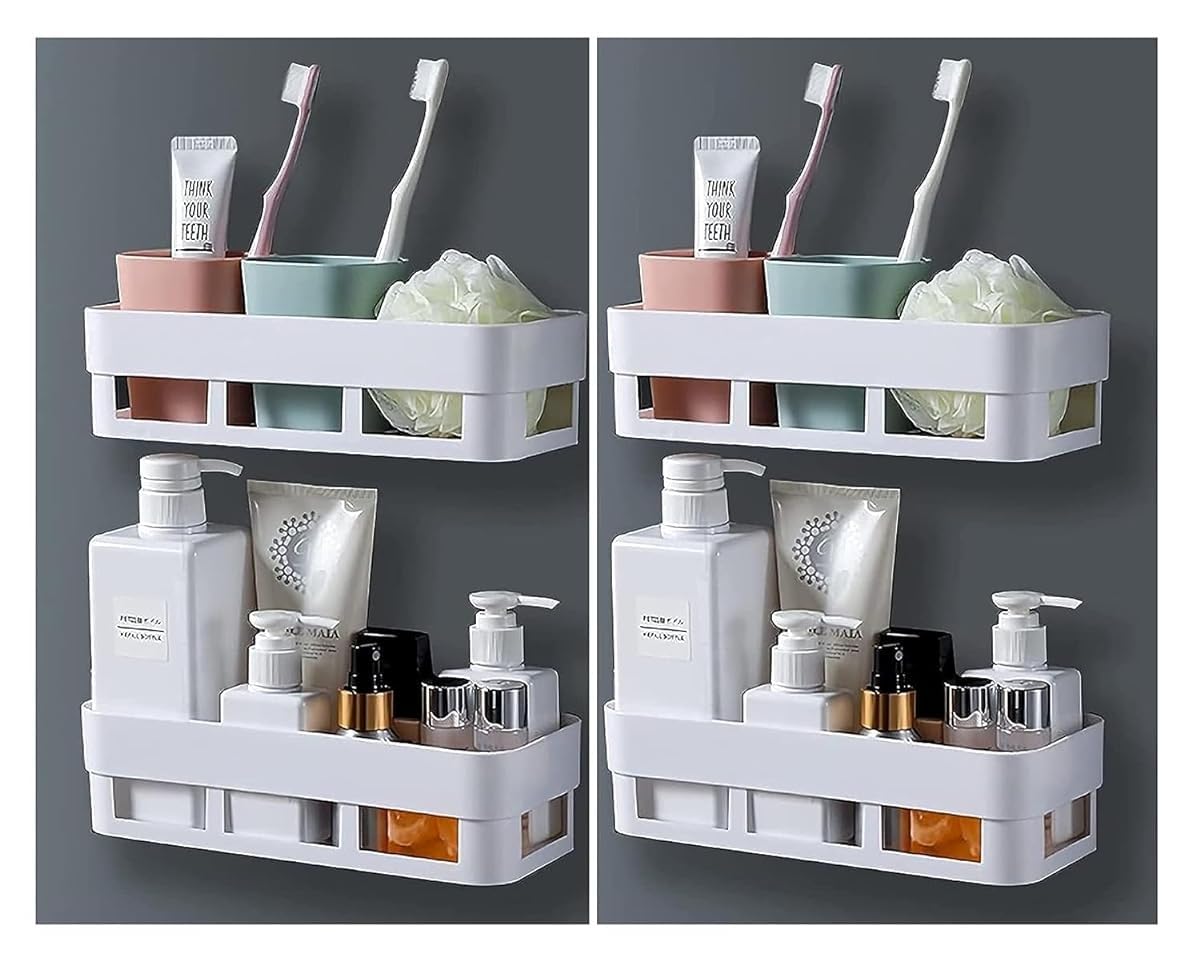 Drashti Villa Multipurpose Wall Mount Bathroom Shelf and Rack for Home and Kitchen. Adhesive Sticker Support Without Drilling (4 Bathroom Shelves) (B0CX1G8SHN) Amazon Price History, Amazon Price Tracker