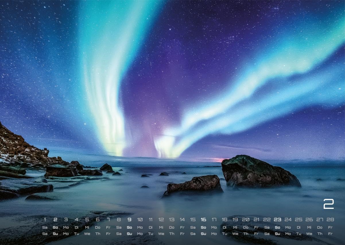 Polarlichter - grandiose Naturschauspiele - 2025 - Kalender DIN A3: Der Wandkalender mit den schönsten Motiven der Polarlichter im hohen Norden für das Jahr 2025 im Format DIN A3 (ca. 42 x 30 cm)!