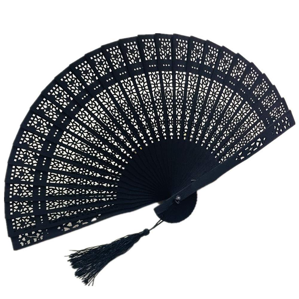 Amazon.co.jp: [N-K] ヴィンテージ無地中空彫刻扇子注目のギフト