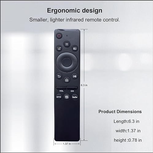 Miniatura 4 de Paquete de 2 control remoto universal para Samsung Smart-TV, reemplazo remoto de HDTV 4K UHD QLED curvado y más televisores, con botones Netflix