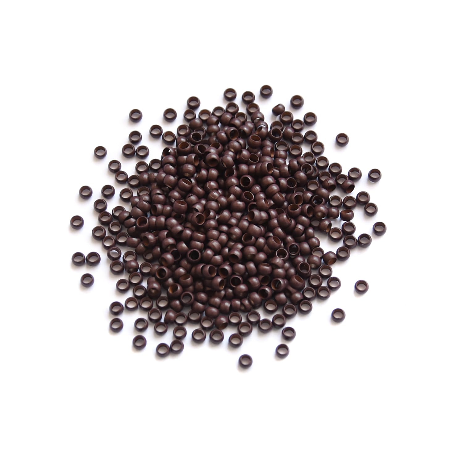 500pcs 3.0x2.0x2.0mm Copper Nano Rings Beads Hair Extension Nano Rings Beads (Brown), 3.0mm 500pcs - Image 4