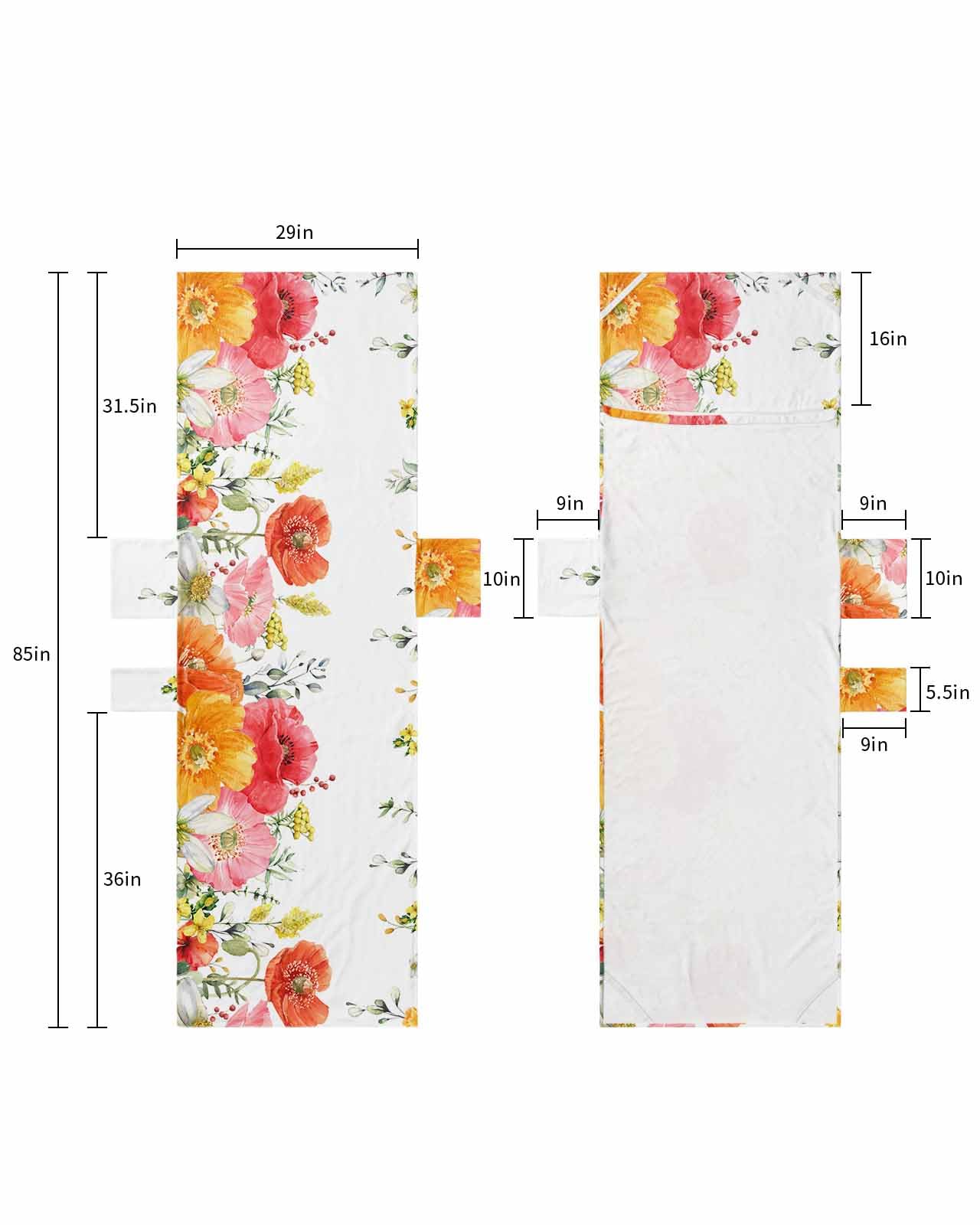 Spring Floral Beach Lounge Chair Towel Cover, Soft Chaise Lounge Towel with Side Pockets Patio Pool Chairs Cover for Beach/Pool Sunbathing 29x85 Elegant Summer Flowers Botanical Chic