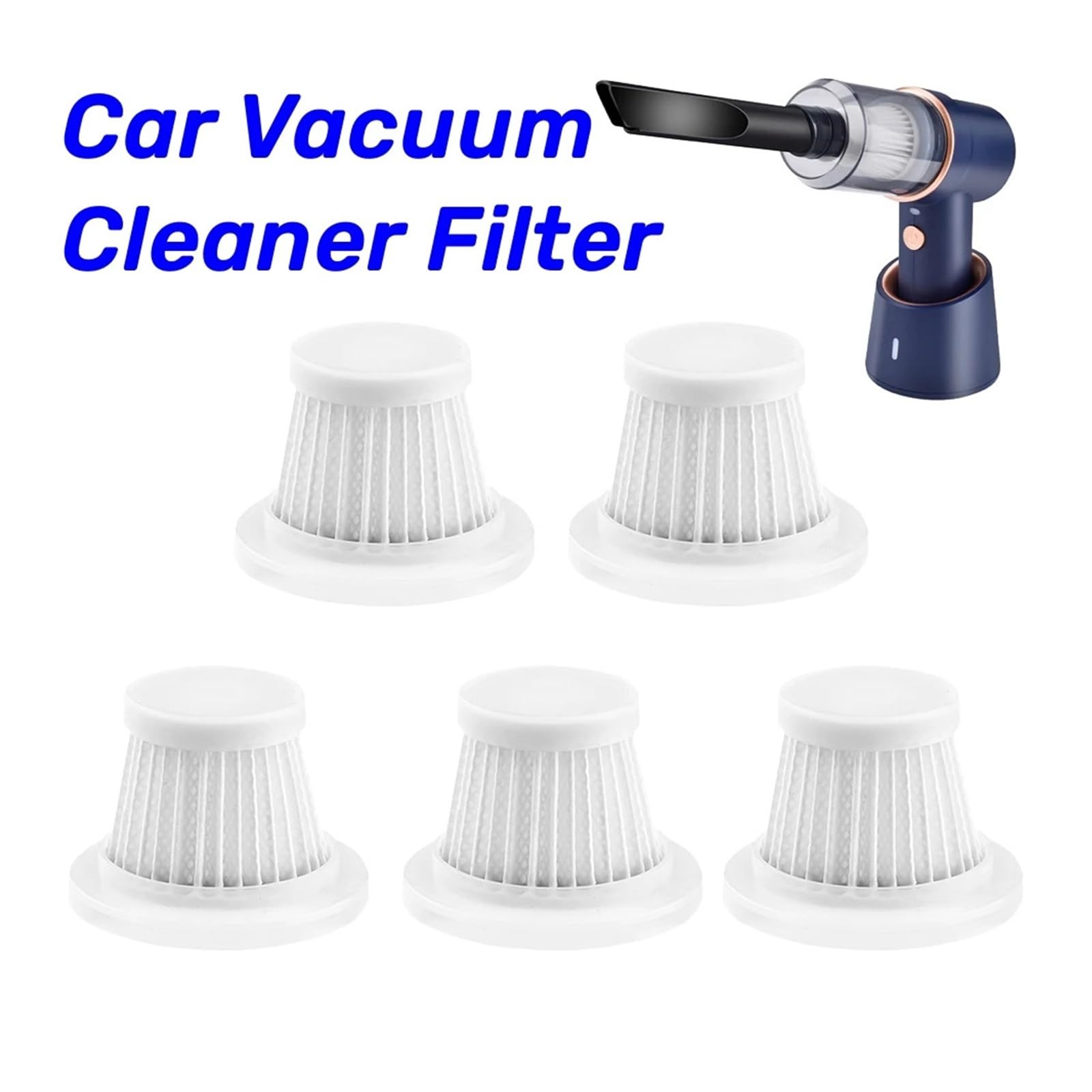 Filtro de aspiradora de coche, filtro de repuesto lavable, elemento filtrante reutilizable, accesorios for aspiradoras de mano, 5/10 Uds.(10pcs)