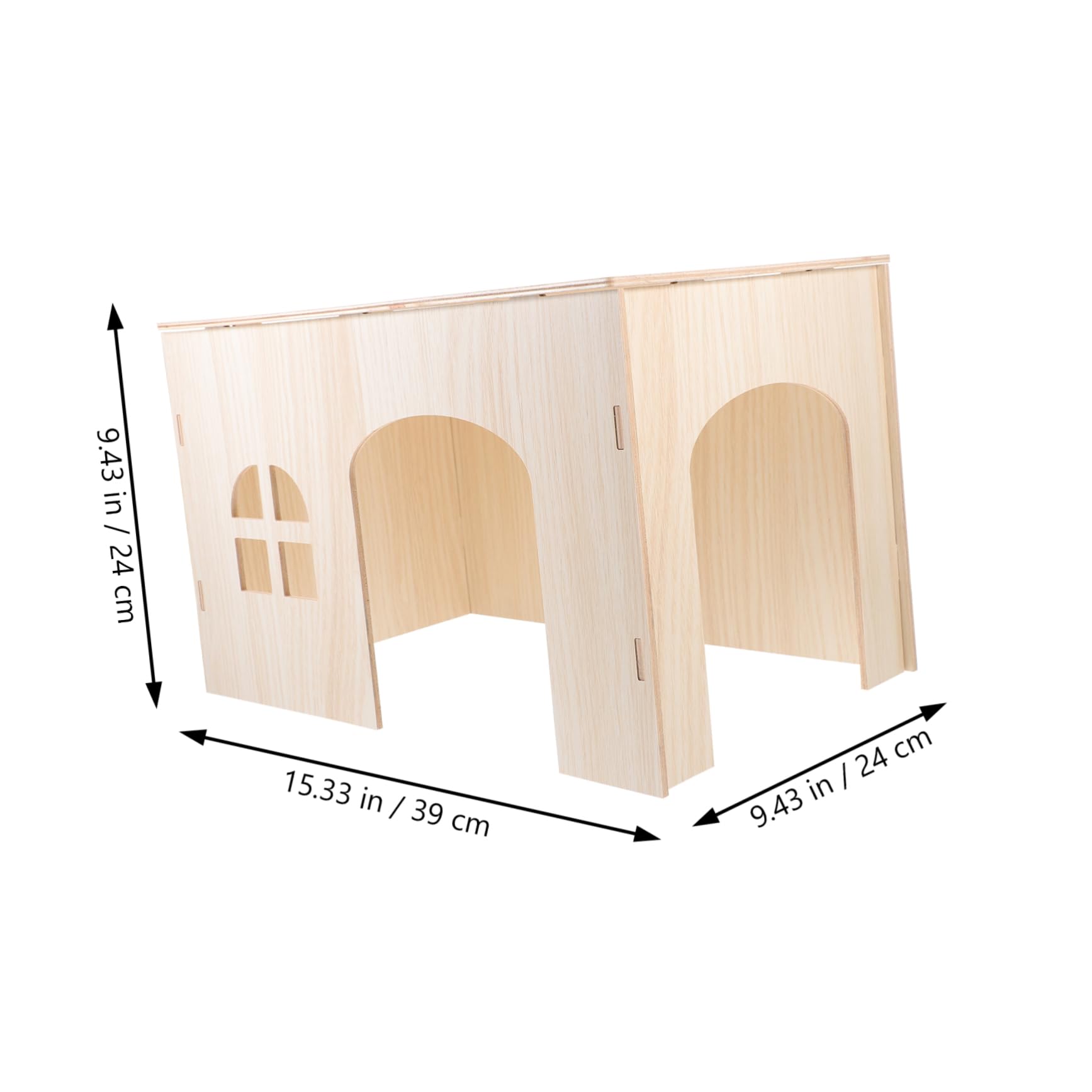 Mipcase Guinea Pig Hideout Wooden House for Hamsters Chinchillas Small Pets Durable Multi Use Habitat for Resting Sleeping Playing Present for