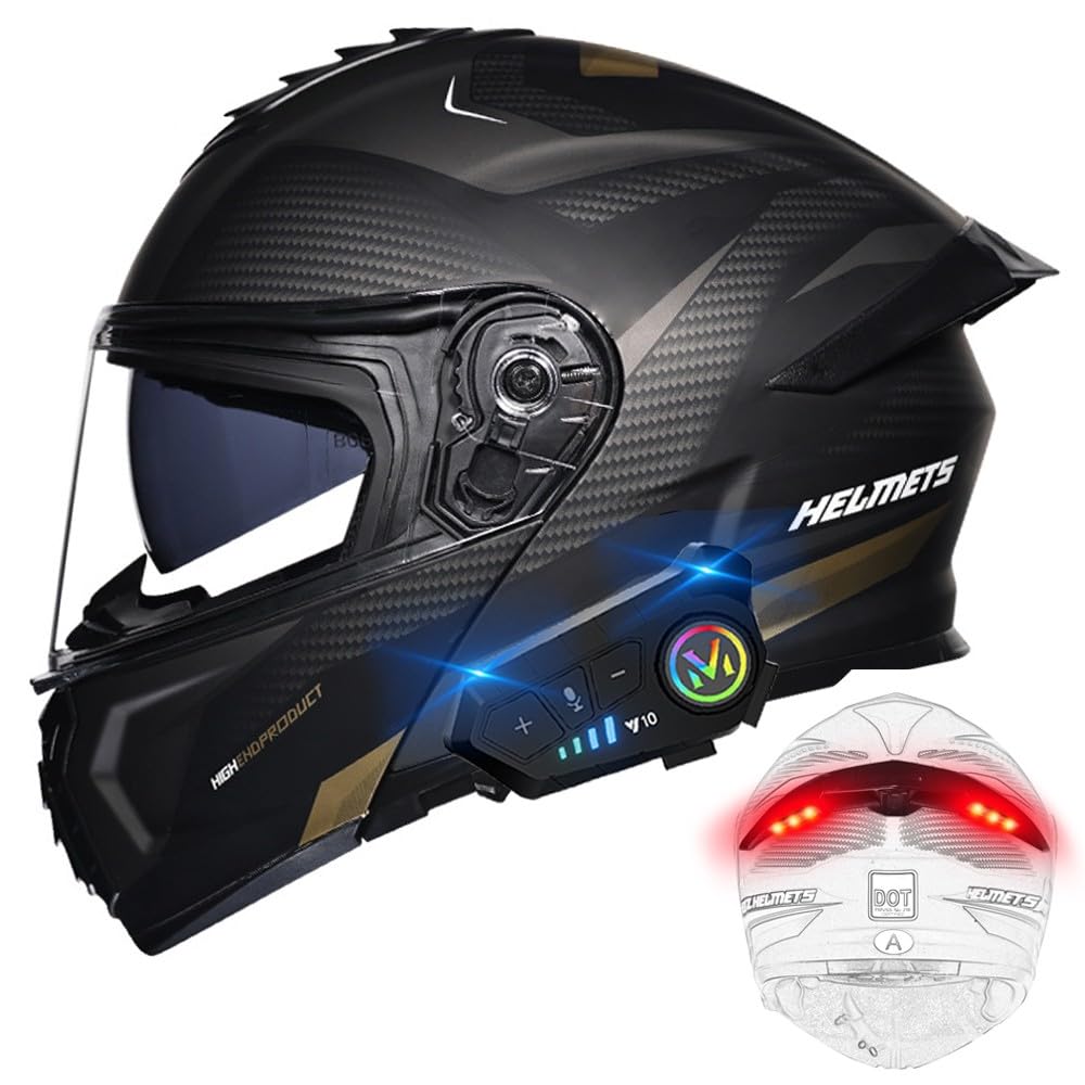 RUMOCOVO® Casque De Moto À Double Visière, Certifié Dot, Modulaire