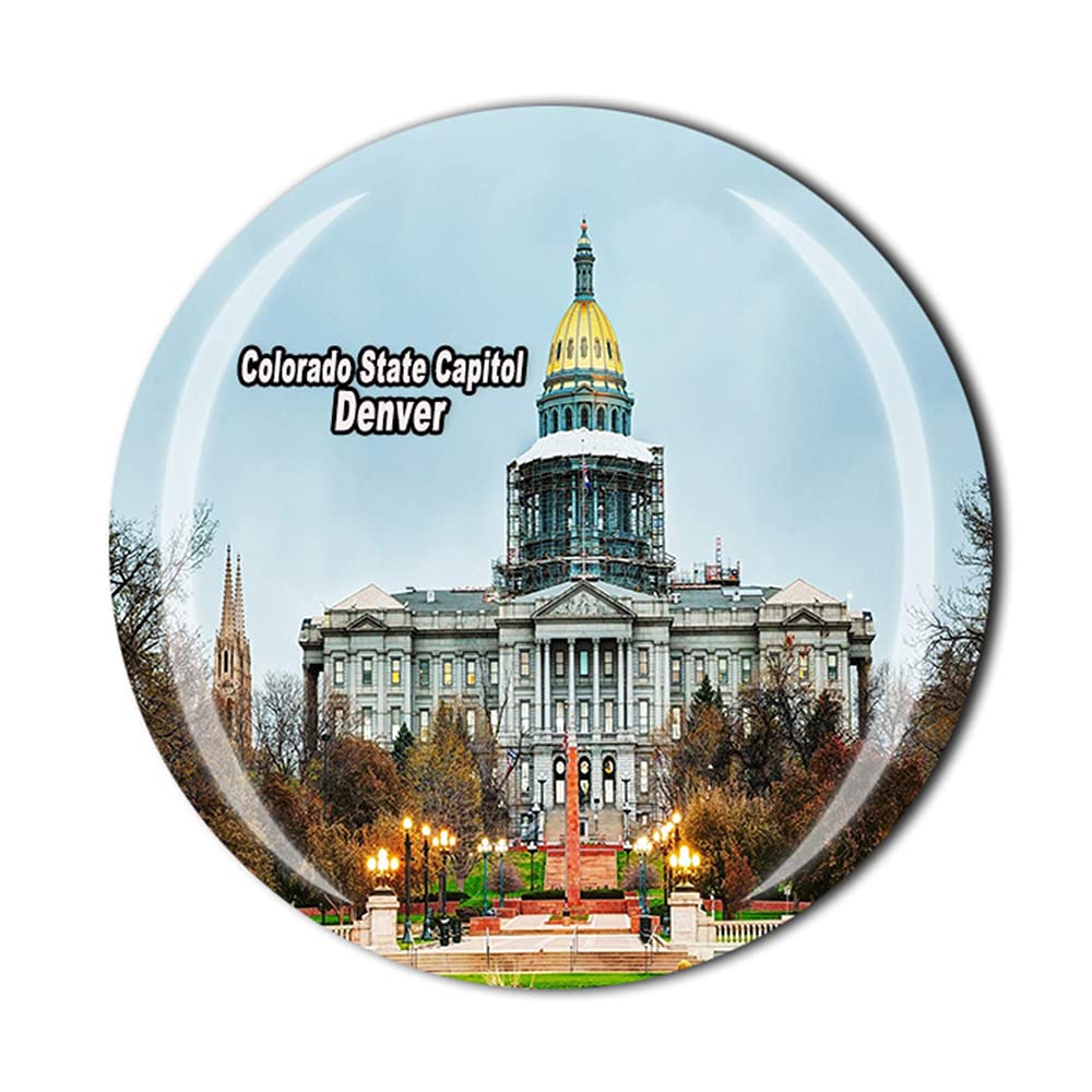 Timefly Usa Colorado State Capitol Denver America Fridge Magnet Crystal Tourist Souvenir Gift Collection Refrigerator Magnetic Sticker