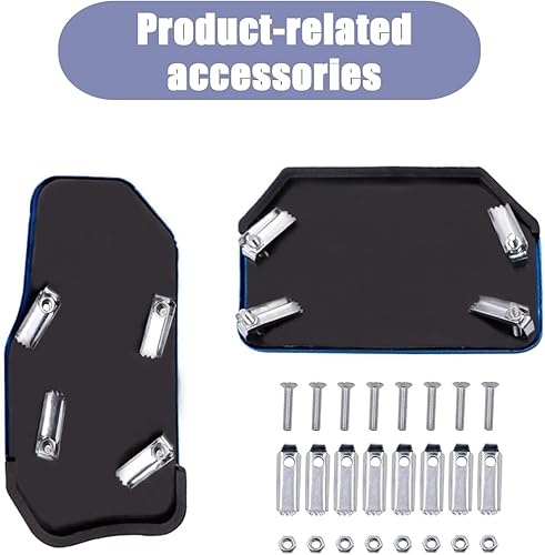 Miniatura 6 de leediga Paquete de 2 pedales de goma de metal antideslizante resistente al desgaste, piezas de repuesto de pedal de estilo deportivo sin necesidad