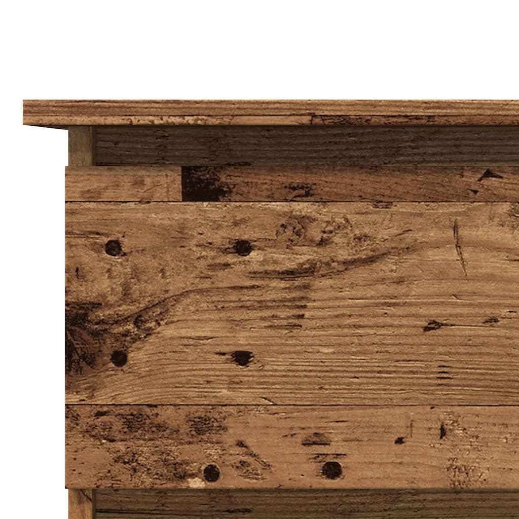 vidaXL Bureau d'angle vieux bois 145x100x76 cm bois d'ingénierie, bureau, bureau d'étude, mobilier de bureau à domicile, bureau d'ordinateur