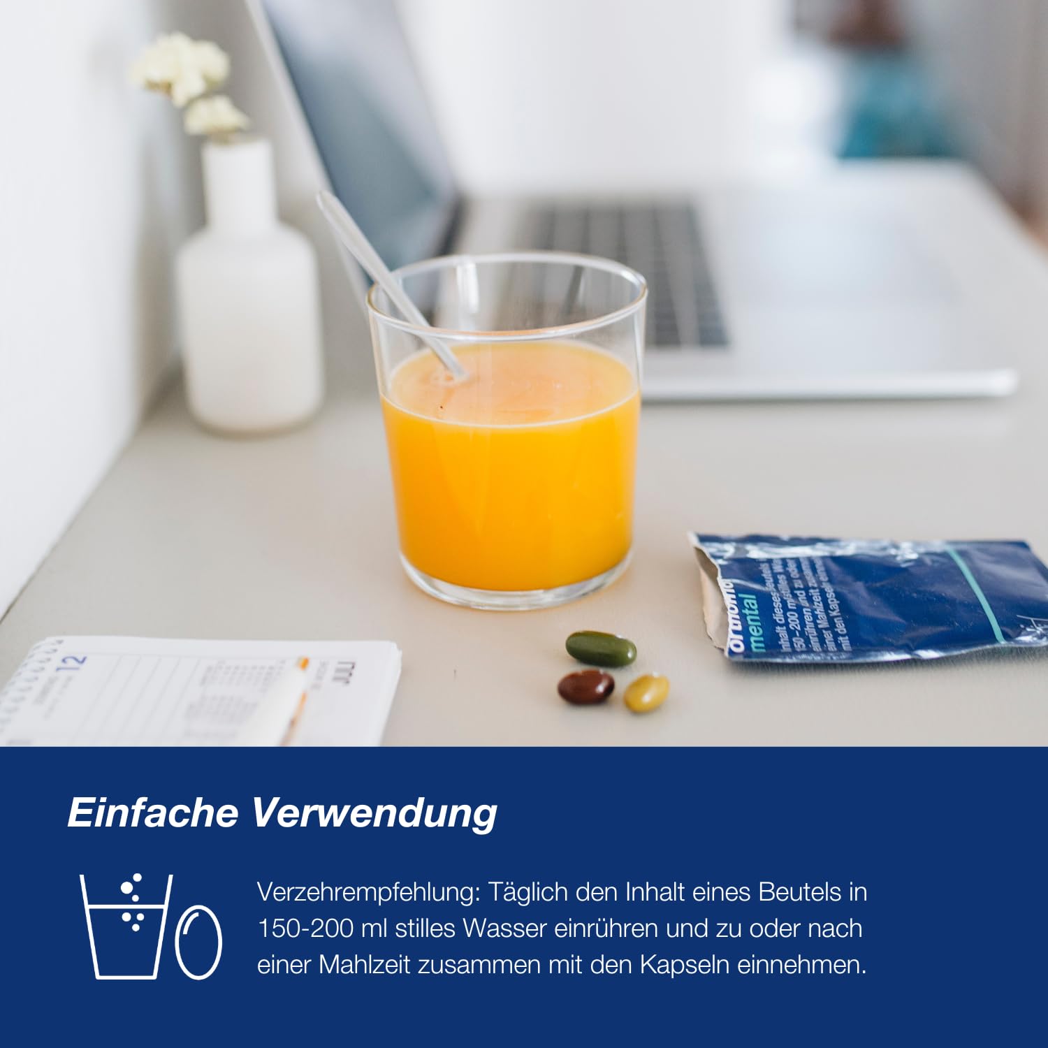 Orthomol Mental - für Gehirn, Konzentration und Gedächtnis - mit Pantothensäure und Omega-3-Fettsäuren - Granulat/Kapseln à 15 x Tagesportionen