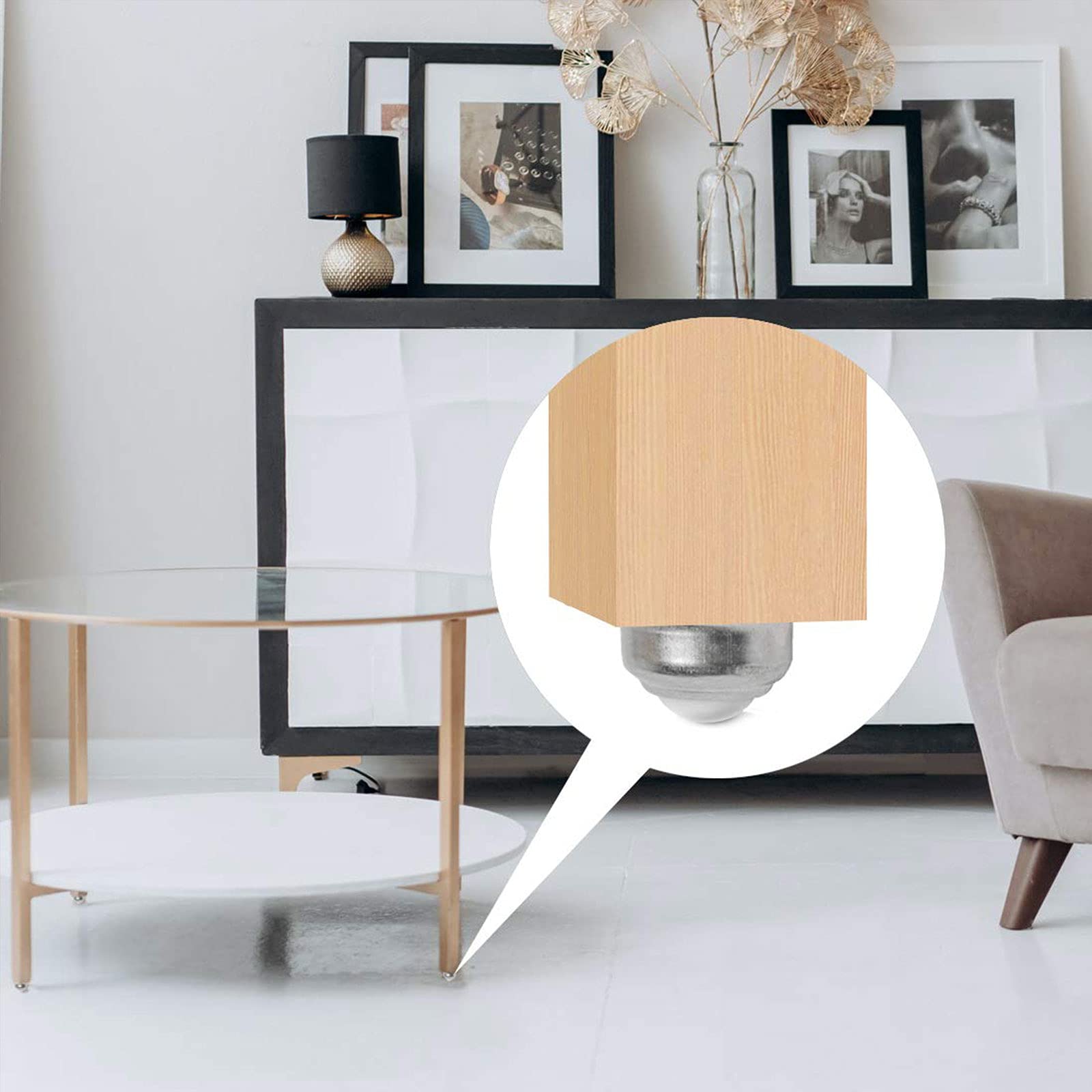 8 Pezzi Ruote A Sfera Per Trasferimento - Unitá Con Cuscinetti, Carico 10-15kg Cadauna, Argento - Foto 13