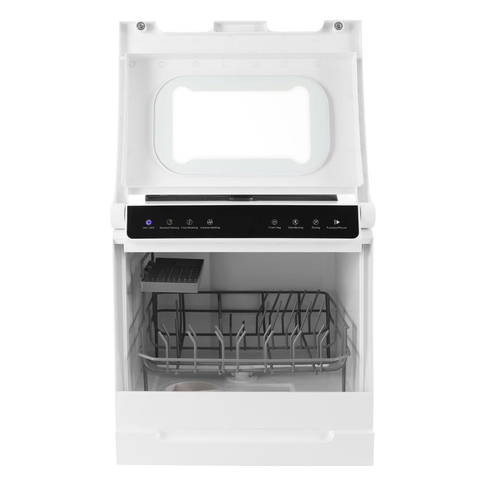 Mini zmywarka do naczyń, 1100 W, z kilkoma trybami czyszczenia, zmywarka do naczyń z funkcją suszenia gorącym powietrzem, zmywarka do naczyń, w zestawie ramiona natryskowe 360°, ekran dotykowy