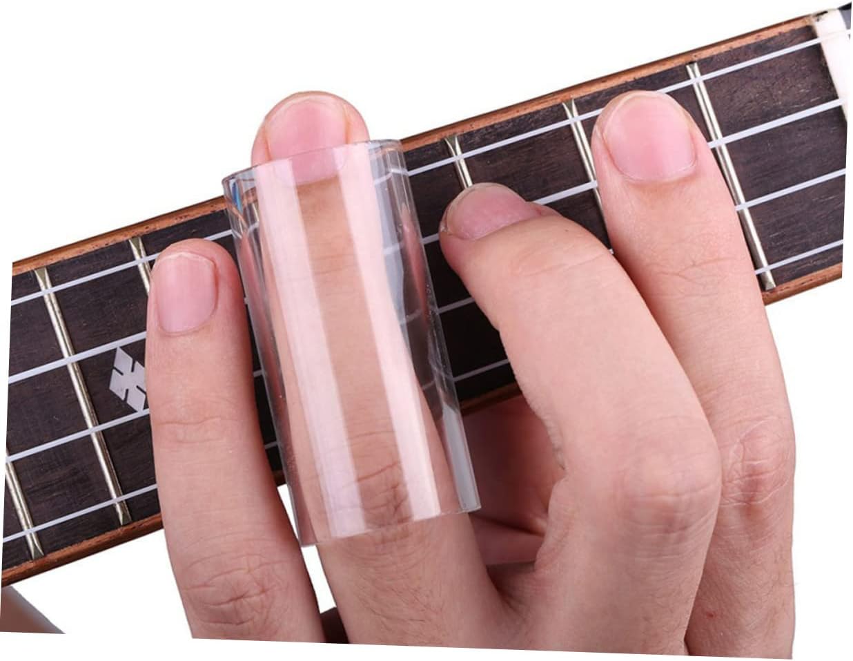 2pcs Glass Guitar Slides for Professional Players, White