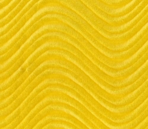 The Yard - Remolino flocado de tela de terciopelo de 58 pulgadas de ancho (amarillo)