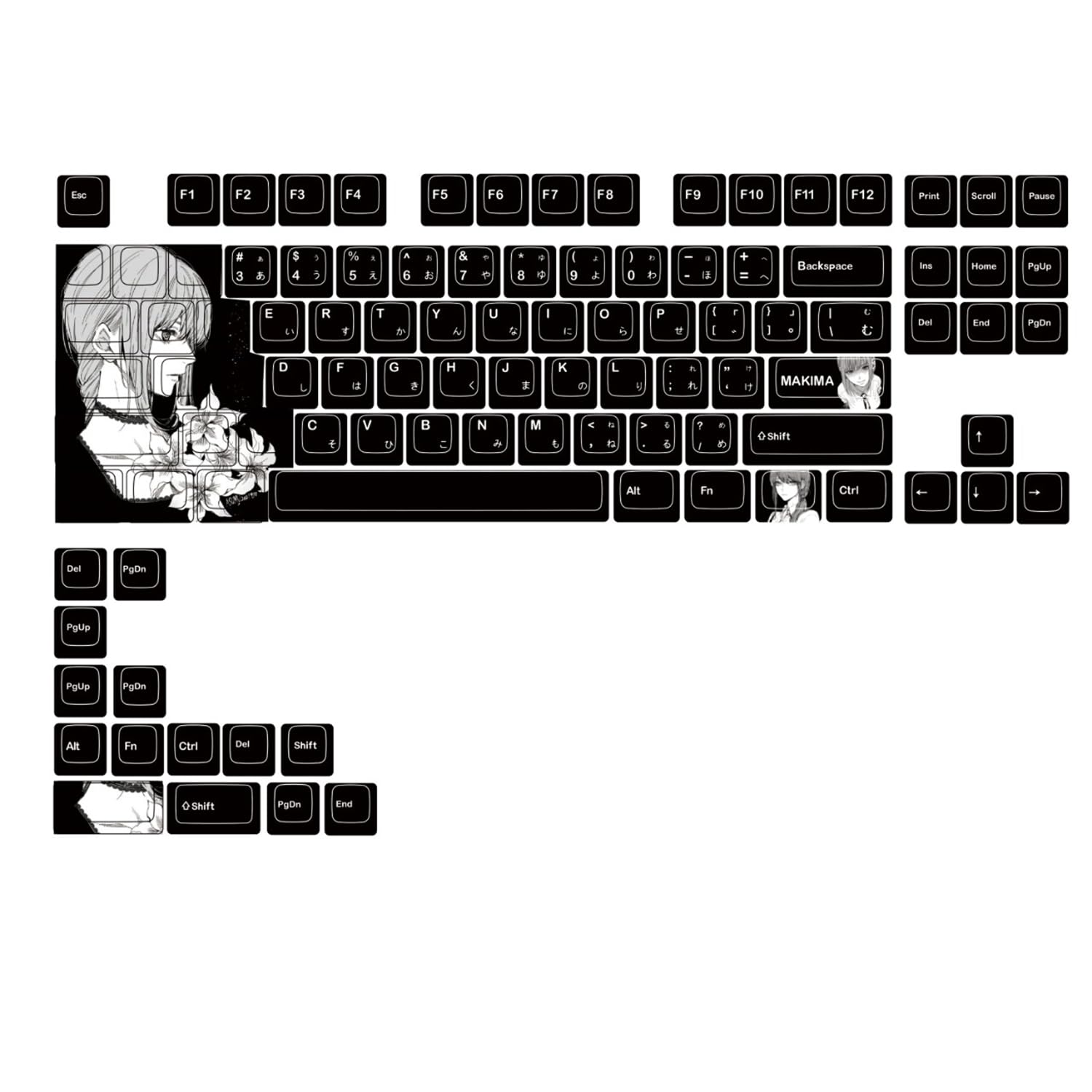 Black Machima - 3 copritasti: Cherry MX sublimazione ad alta pressione