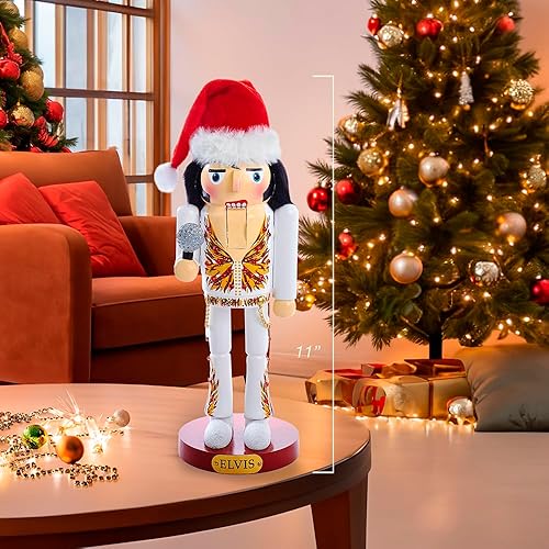 Miniatura 10 de Kurt Adler - Cascanueces Elvis in Flame Suit de 11 pulgadas