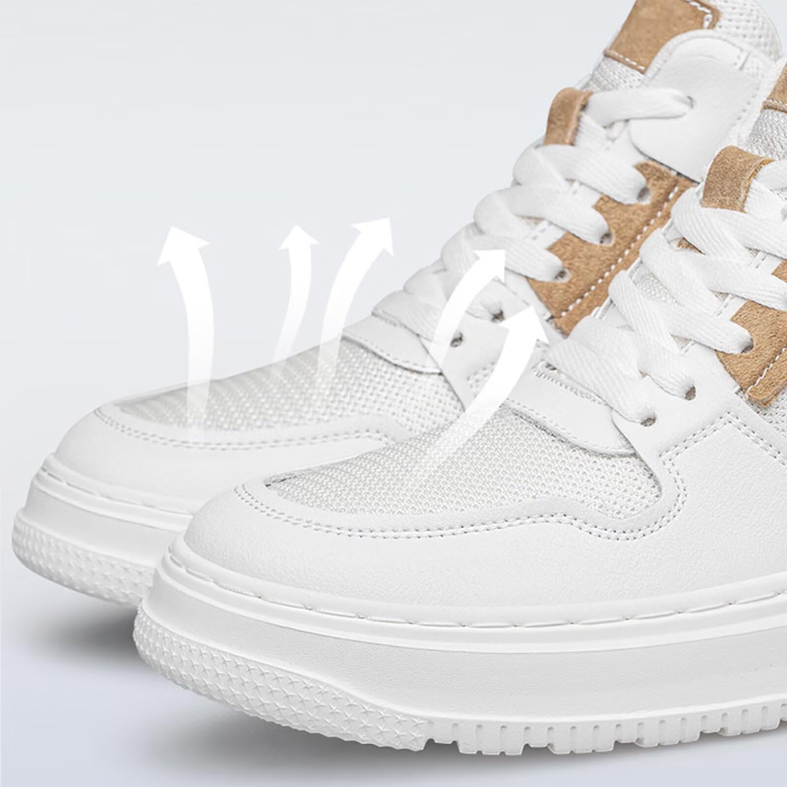 Scarpe rialzanti Invisibili da Uomo Sneakers Casual da Guida con Lacci, con Tomaia Media, per Un'Altezza di 6 cm Scarpe da Passeggio Traspiranti in Pelle