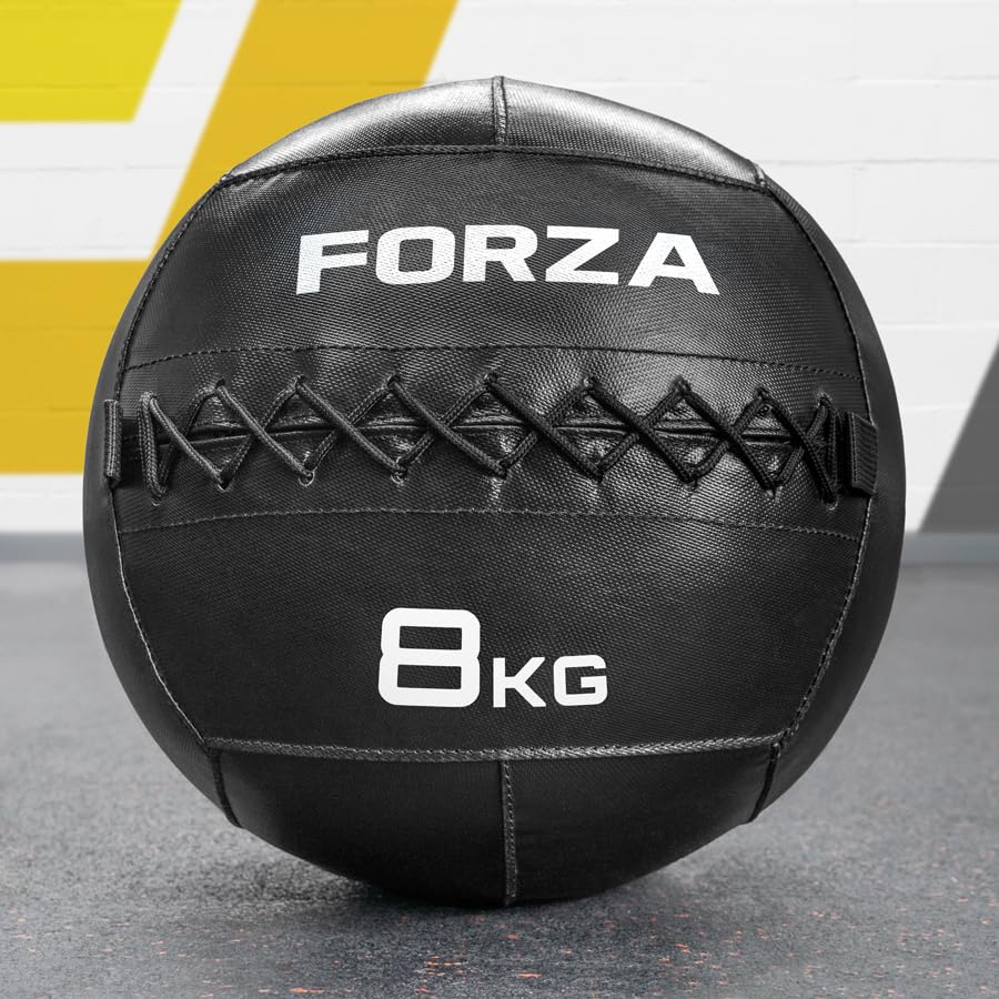 FORZA Wall Balls [3kg-15kg] | Durable Weighted Exercise Ball for Strength & Power Training – Individual, Half or Full Pack for Home Workouts & Gym Training (8kg)