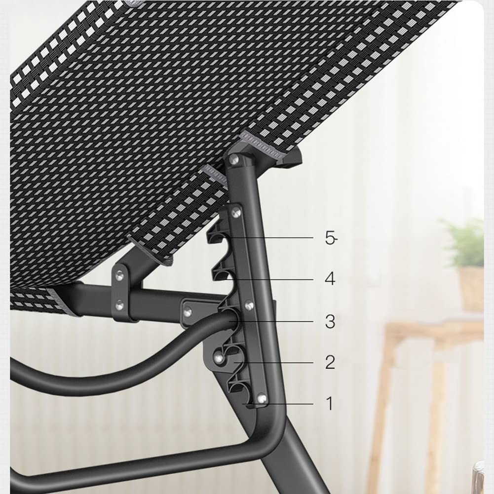 Sillón reclinable Plegable de Gravedad Cero para Exteriores, con Respaldo Ajustable y Almohada, Ideal para Piscina, Patio, Playa, césped, Interior, Estructura de Acero (Color: B)
