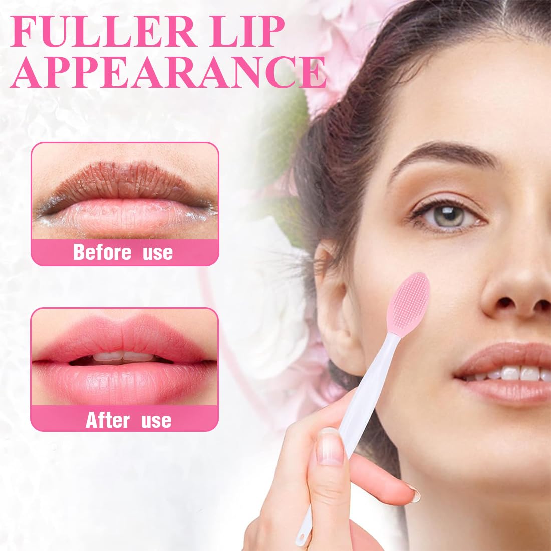 8 pcs pinceau à lèvres, Brosse exfoliante pour les lèvres, outil d'exfoliation en silicone double face, mini-pinceau nettoyant pour les lèvres pour hommes et femmes, aspect plus lisse