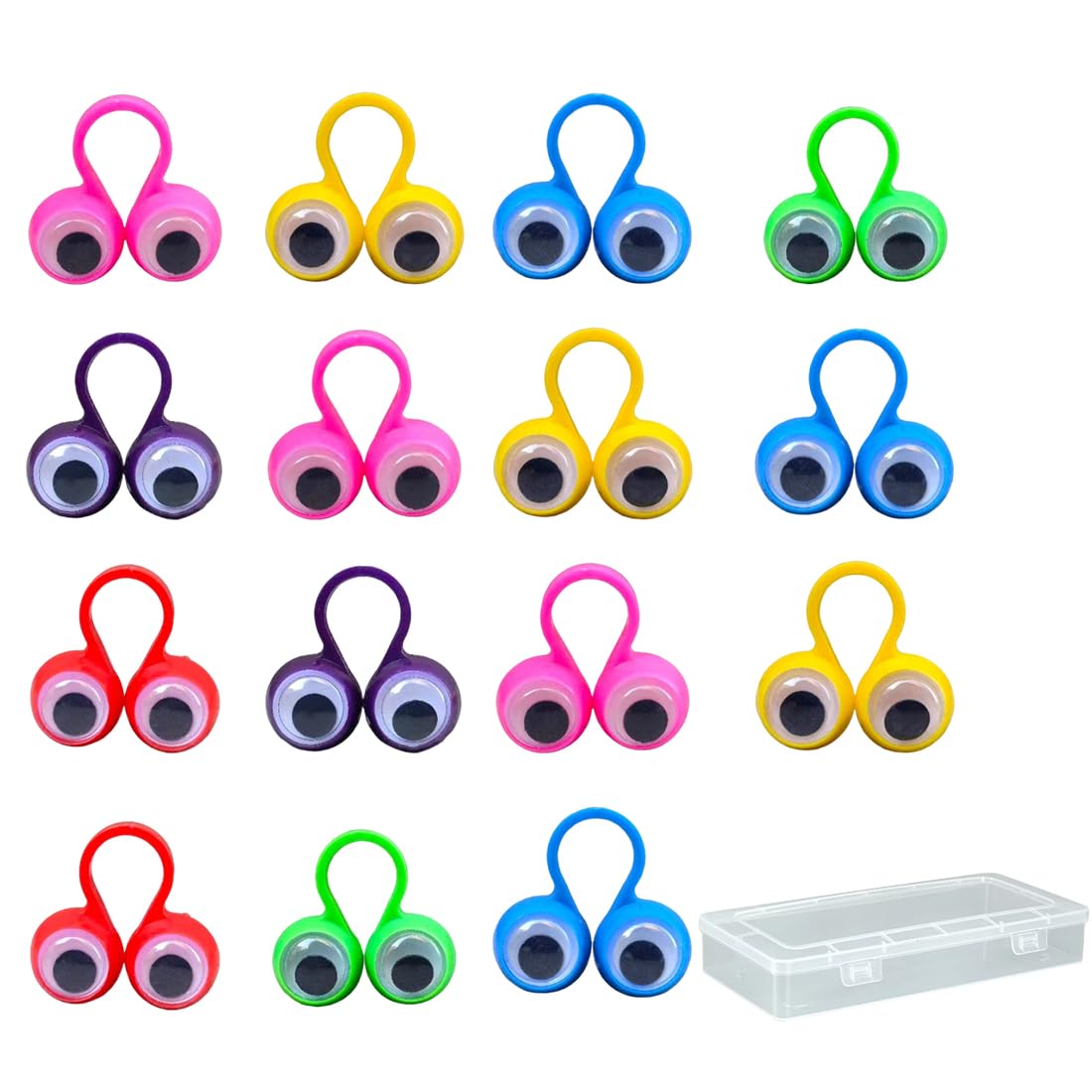 Juego 20 Marionetas De Dedo Con Ojos - Juguetes Para Niños, Colores Surtidos - Ideal Cumpleaños, Fiestas Y Creatividad
