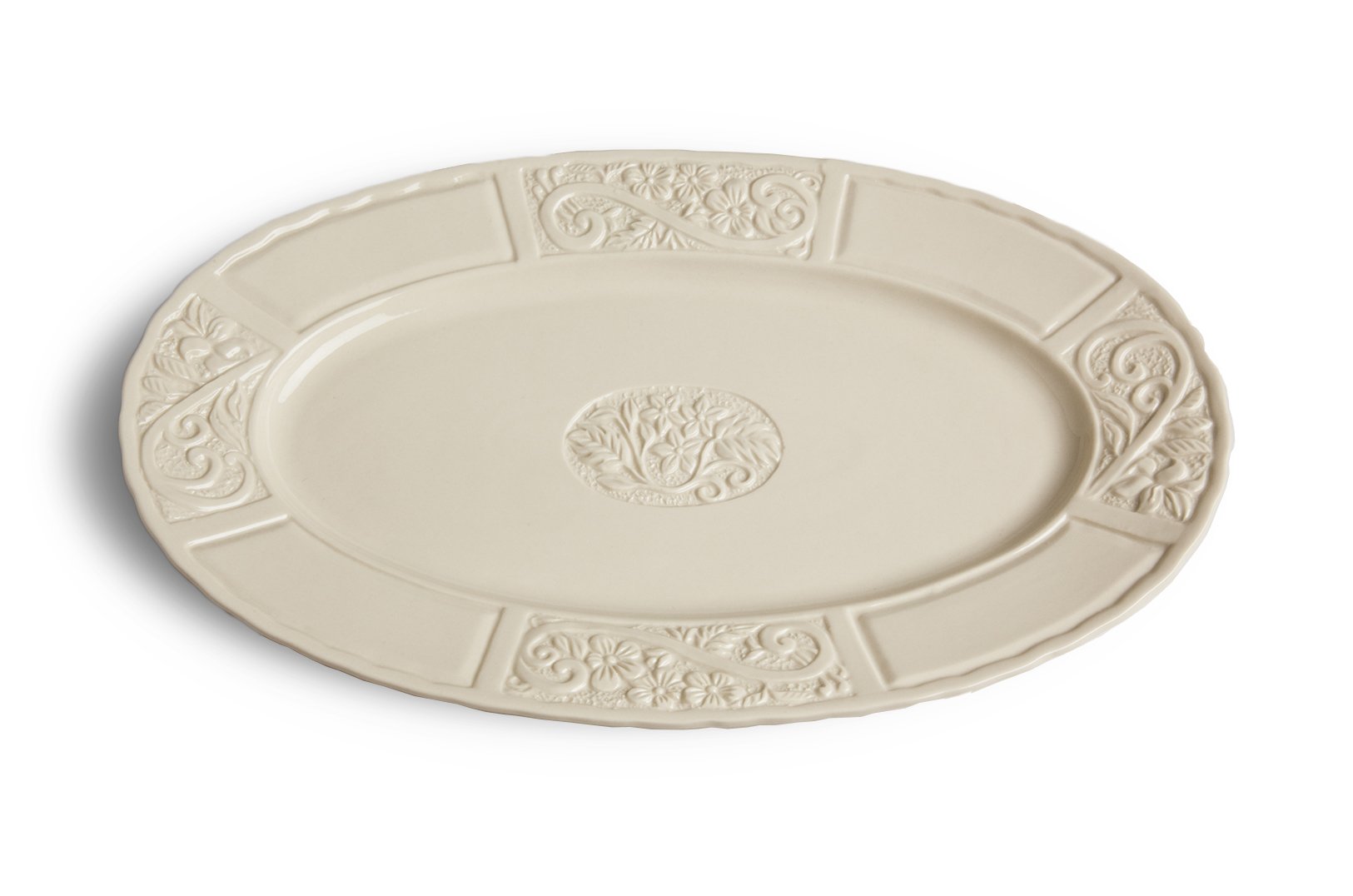 Carmel Ceramica Serving Platter, Cream