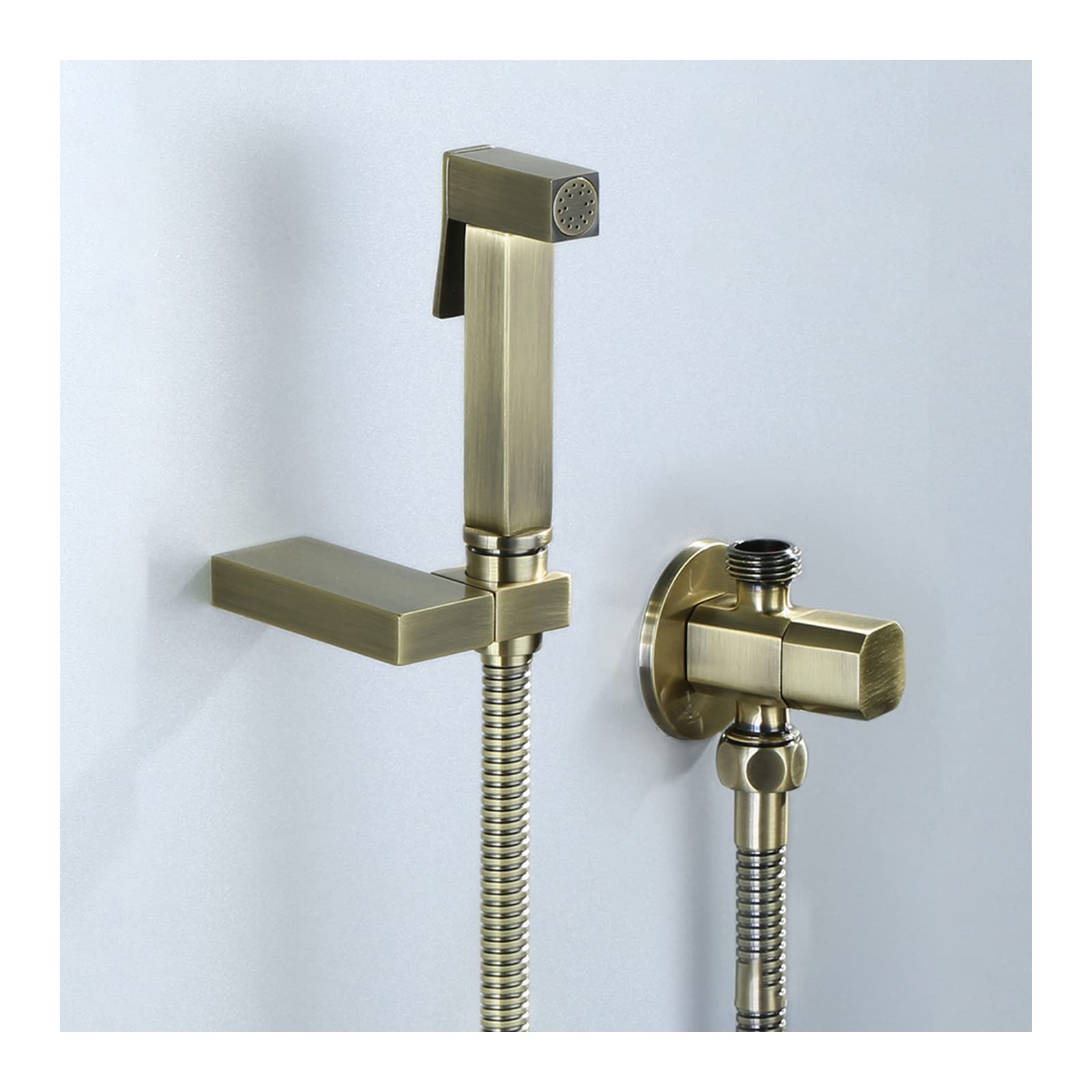 Bidet-Sprüher für die Toilette mit an der Wand montiertem Sprühset aus Messing für Baby-Stoffwindeln und 59-Zoll-Schlauch für die Intimwäsche, bronzefarbener Hand-Bidet-Sprühaufsat