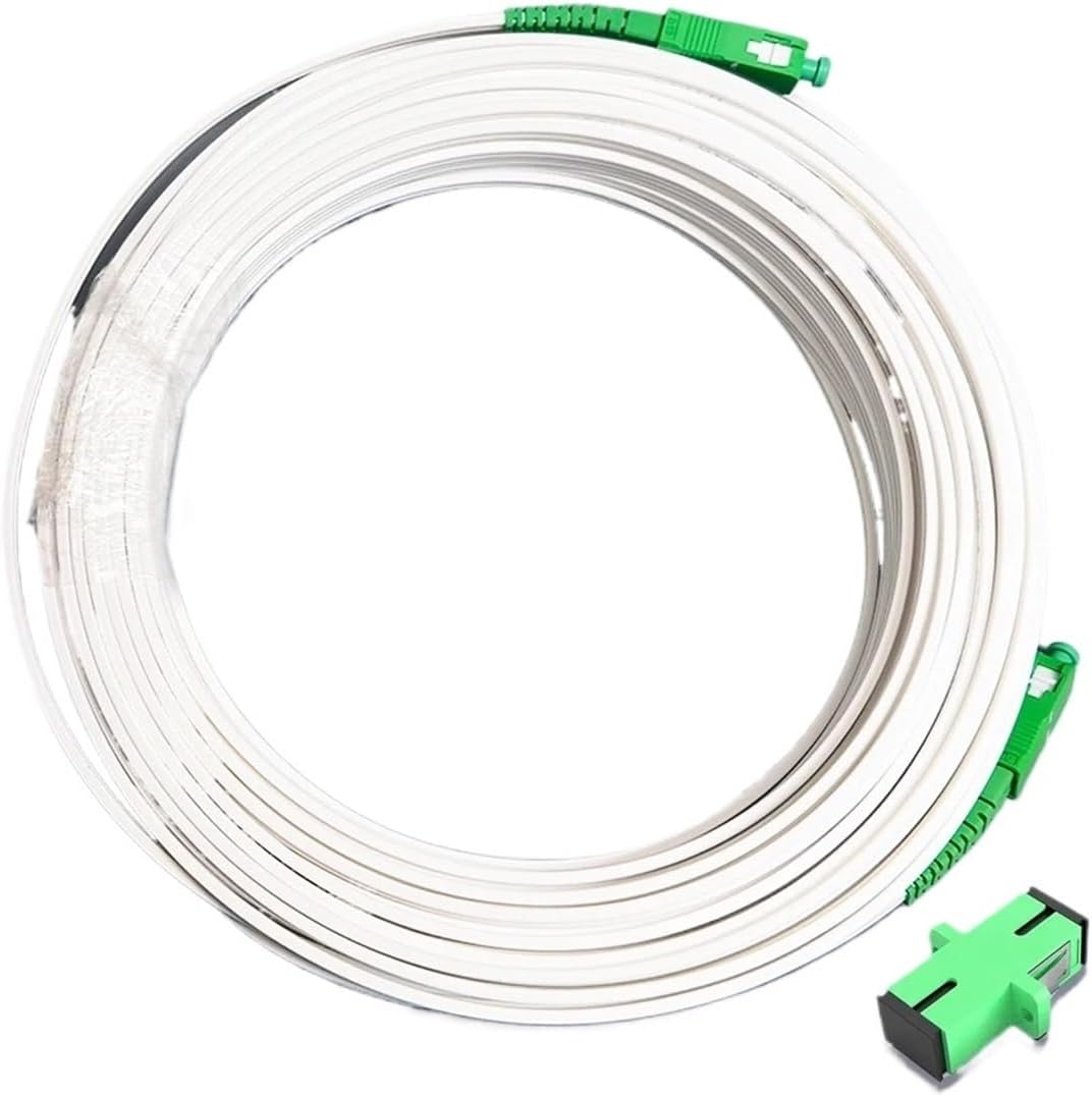 G657A2 LSZH FTTH SC-SC/Angled Physical Contact Single-Mode 20M/30M Fiber Optic Drop Cable Extension Cable(30M with Adapter)