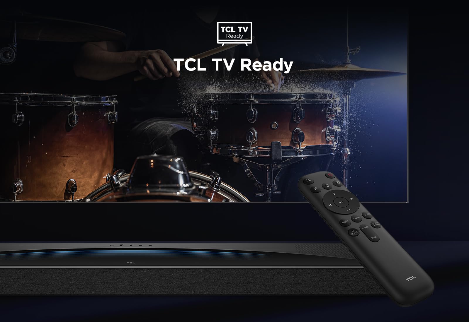 TCL Q85H Barra de Sonido 7.1.4, 860W, Subwoofer y Altavoces Traseros Inalámbricos, Dolby Atmos, DTS Virtual:X, Ray Danz, HDMI eARC, AirPlay 2, Tutti Choral