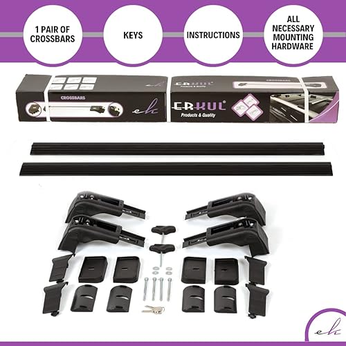 Miniatura 6 de ERKUL ERKUL Car Accessories - Barras transversales de aluminio compatibles con Mazda CX-5 CX5 2012-2016  Juego de barras transversales de equipaje