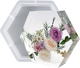 Large Hexagon Resin Mold, Hexagon Silicone Molds, Epoxy Casting Molds 9'' x 2'' for Resin Flowers and Insect Specimens Preservation, DIY Bookends, Resin Art, Home Desk Decoration