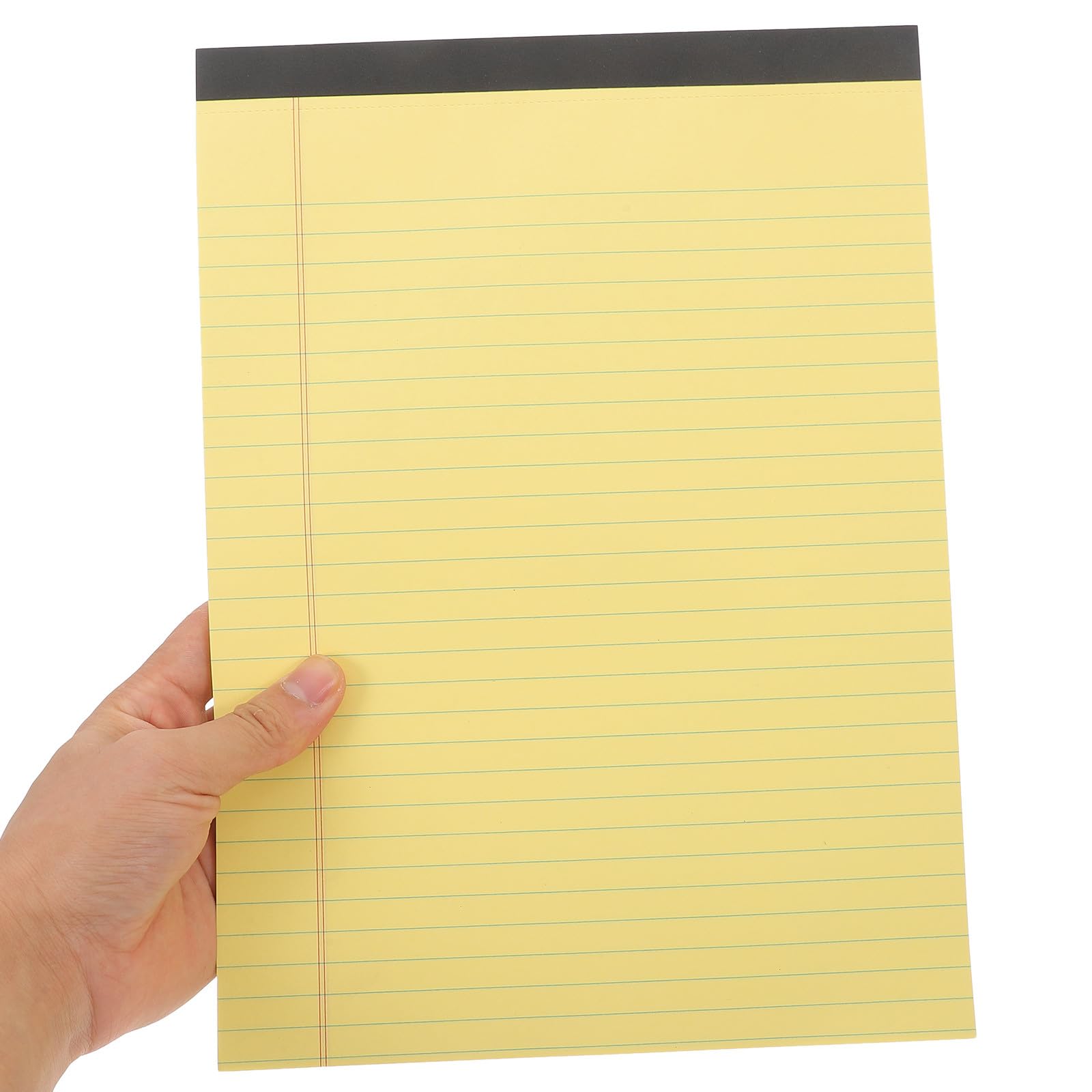 iplusmile 4 Pezzi Blocco Note A4 Giallo Righe, Carta Spessa Facile da Conservare, Blocco Appunti per Ufficio e Gestione, Memo Pad Multiuso da Scrittura e Taccuino Portatile