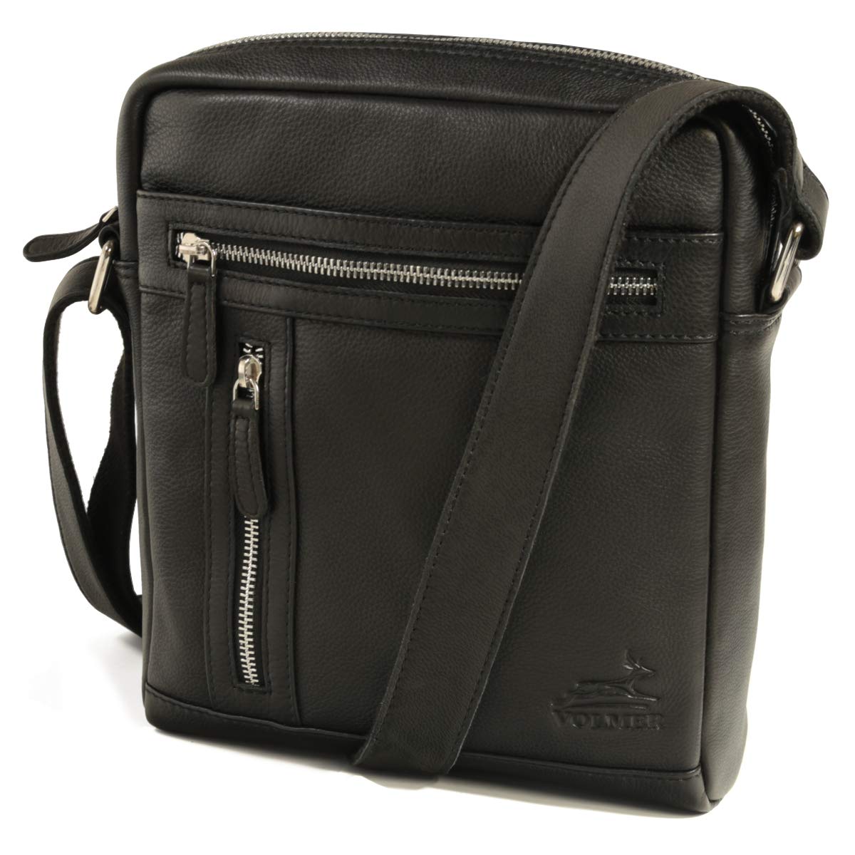 VanHaren 5th Avenue leren schoudertas cognac