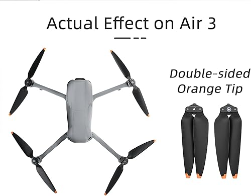 Miniatura 2 de DJI Air 3 Hélices de repuesto, 8 hélices de liberación rápida de bajo ruido 8747F compatibles con DJI Air 3 Drone (naranja)