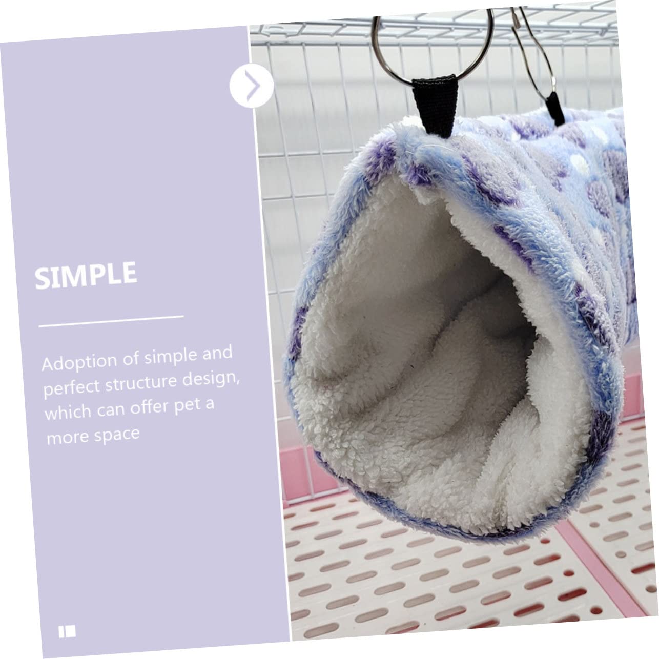 POPETPOP 3st Eichhörnchen Hängematte Aus Baumwoll Nest Sugar Glider Frettchen Bett Versteckbett Für Hamster Chinchilla-hängematte Kaninchenspielzeug Violett Stoff Haustierkäfig Gemütlich