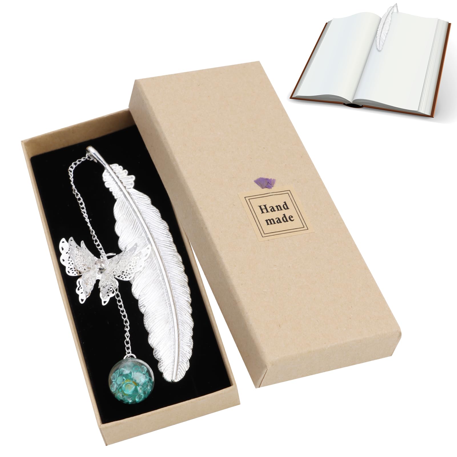 Jugwon Marcapaginas en forma de pluma Originales Especiales Wonderful Regalos Profesora un regalo perfecto para familiares, amigos, profesores y cualquier persona que ame la lectura