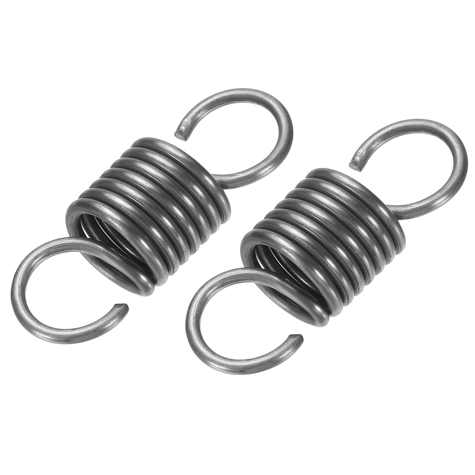 PATIKIL Extension Spring, 2pcs Wire Diameter 0.1", OD 0.8", Free Length 2.4" Spring Steel Dual Hook Tension Springs for Lawn Tractor Home Repairs DIY,