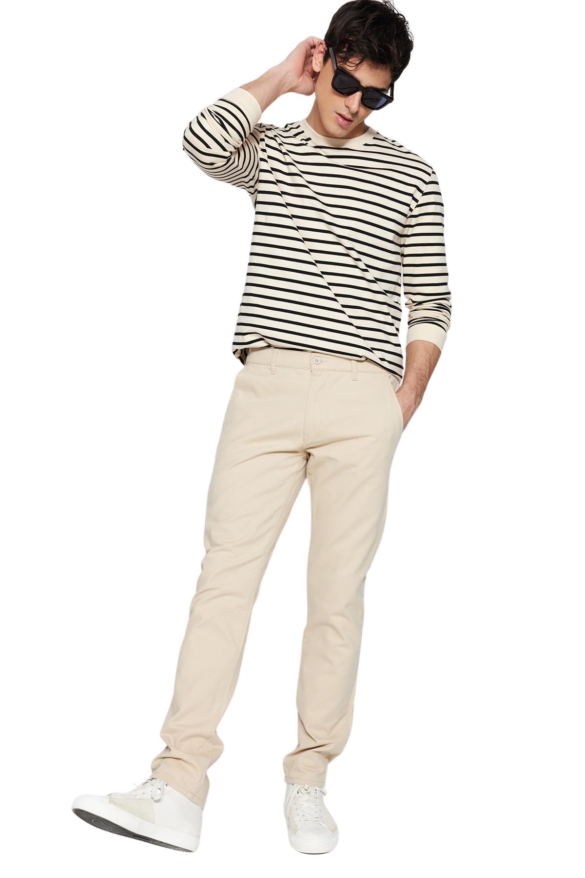 TRENDYOL MAN Men's Stone Regular Fit Chino Gabardine Trousers Tmnss23pl00032 Pants, 38W