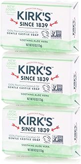 Kirk'sGentle Castile Soap - Soothing Aloe Vera, 3 Count