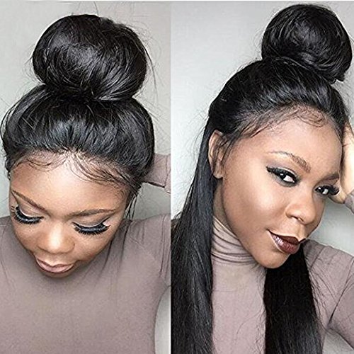 Isshin 8A 130% Density Full Pre Plucked 360 Lace Frontal Human Hair Wigs Brazilian Remy Hair Straight With Natural Hair Line 14inches